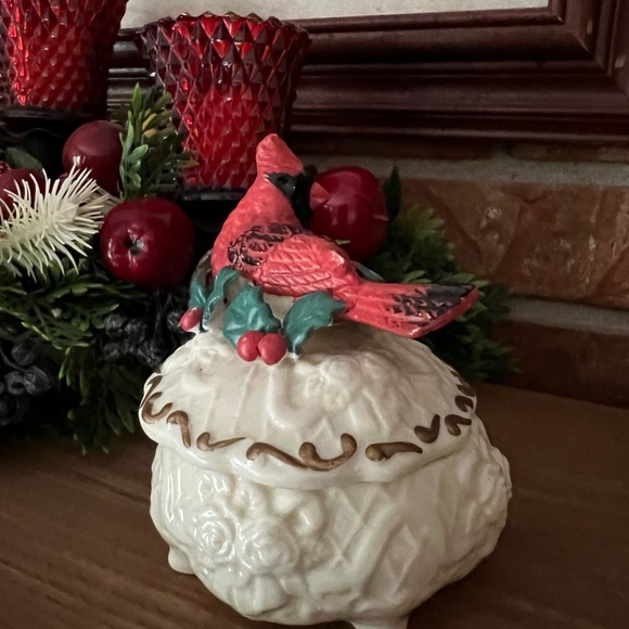 Rare Vintage Red Bird Christmas Candle Holder - Picture 4 of 8